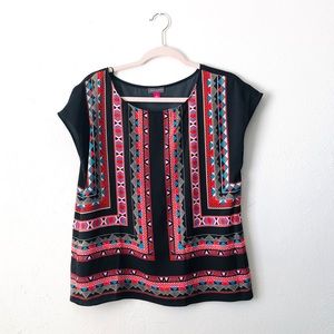 vince camuto multi colored blouse size small